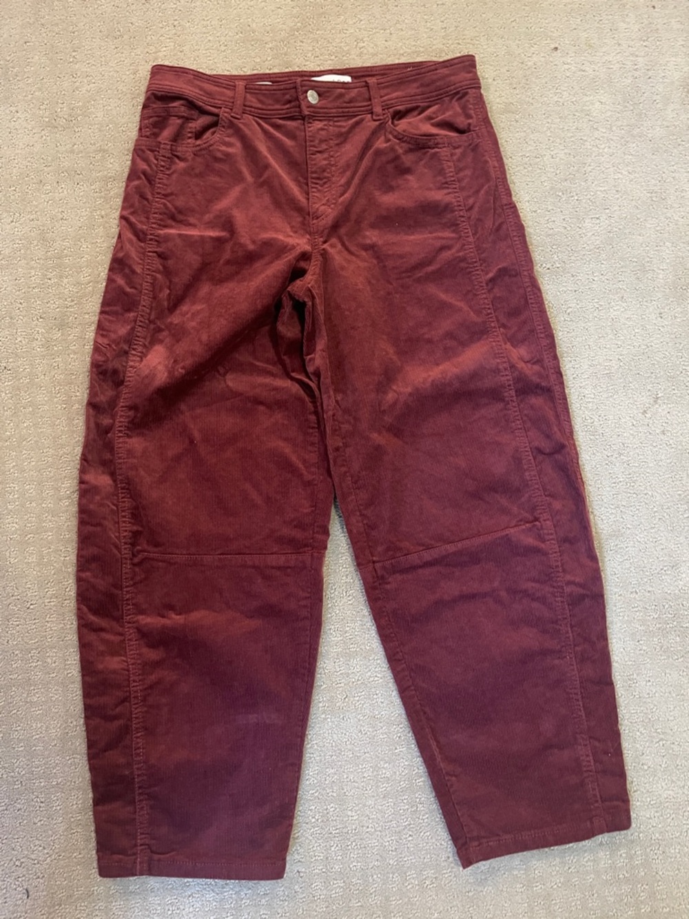 Loft 8 29 barrel red Corduroy Work Pant Deep Burgundy